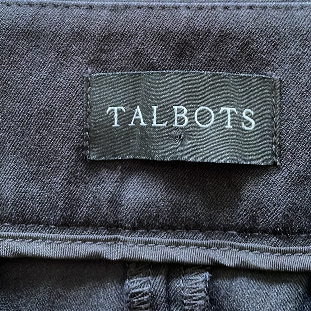 TALBOTS CHATHAM ANKLE PANTS Size 14 Black Classic Wardrobe Essential Basic Solid - Picture 11 of 13